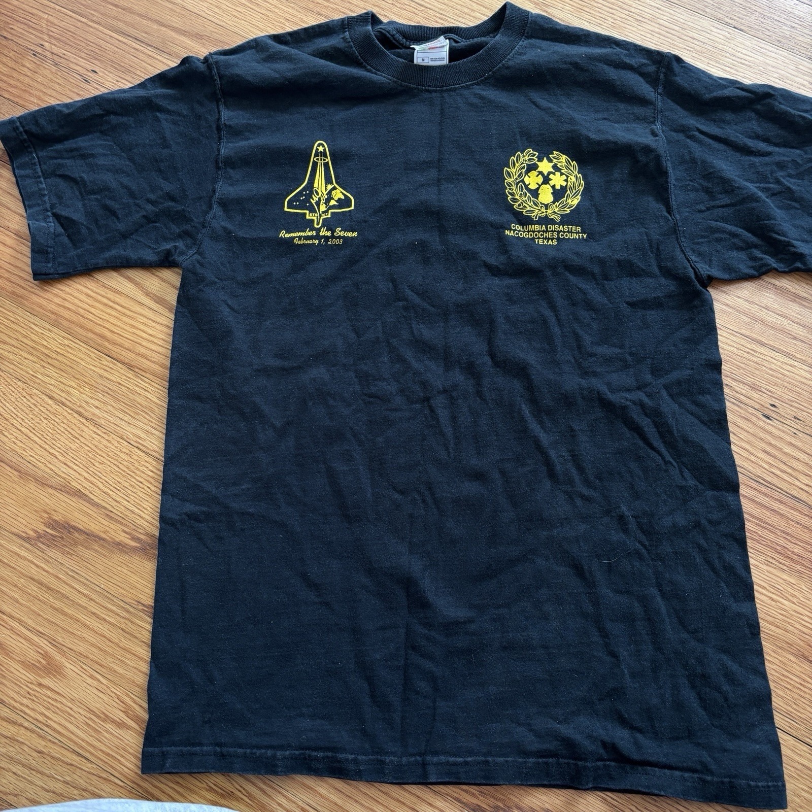 Vtg Columbia Space Shuttle Disaster Recovery Team T-Shirt-February 1, 2003-Rare!